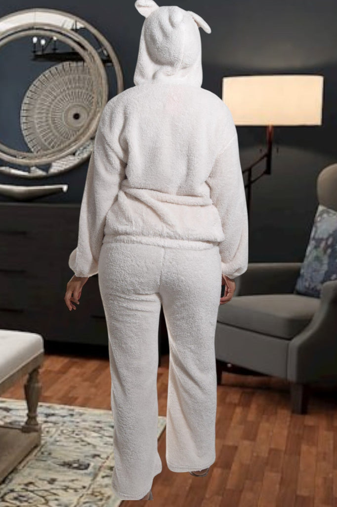 Cream Zip Ear Pj Set - StylePhase SA