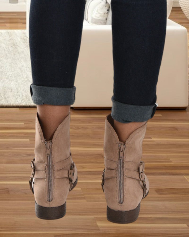 Cynthia Taupe Boots - StylePhase SA