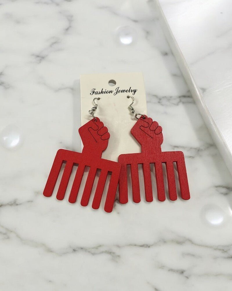 Dangling afro Comb Earrings - StylePhase SA