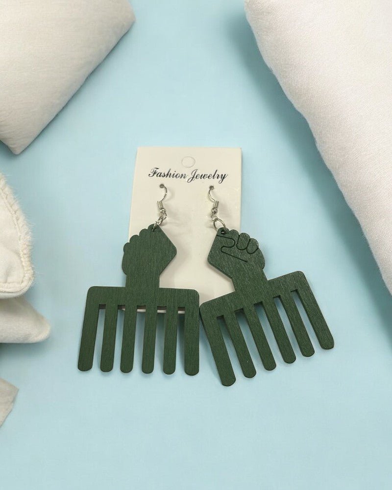 Dangling afro Comb Earrings - StylePhase SA