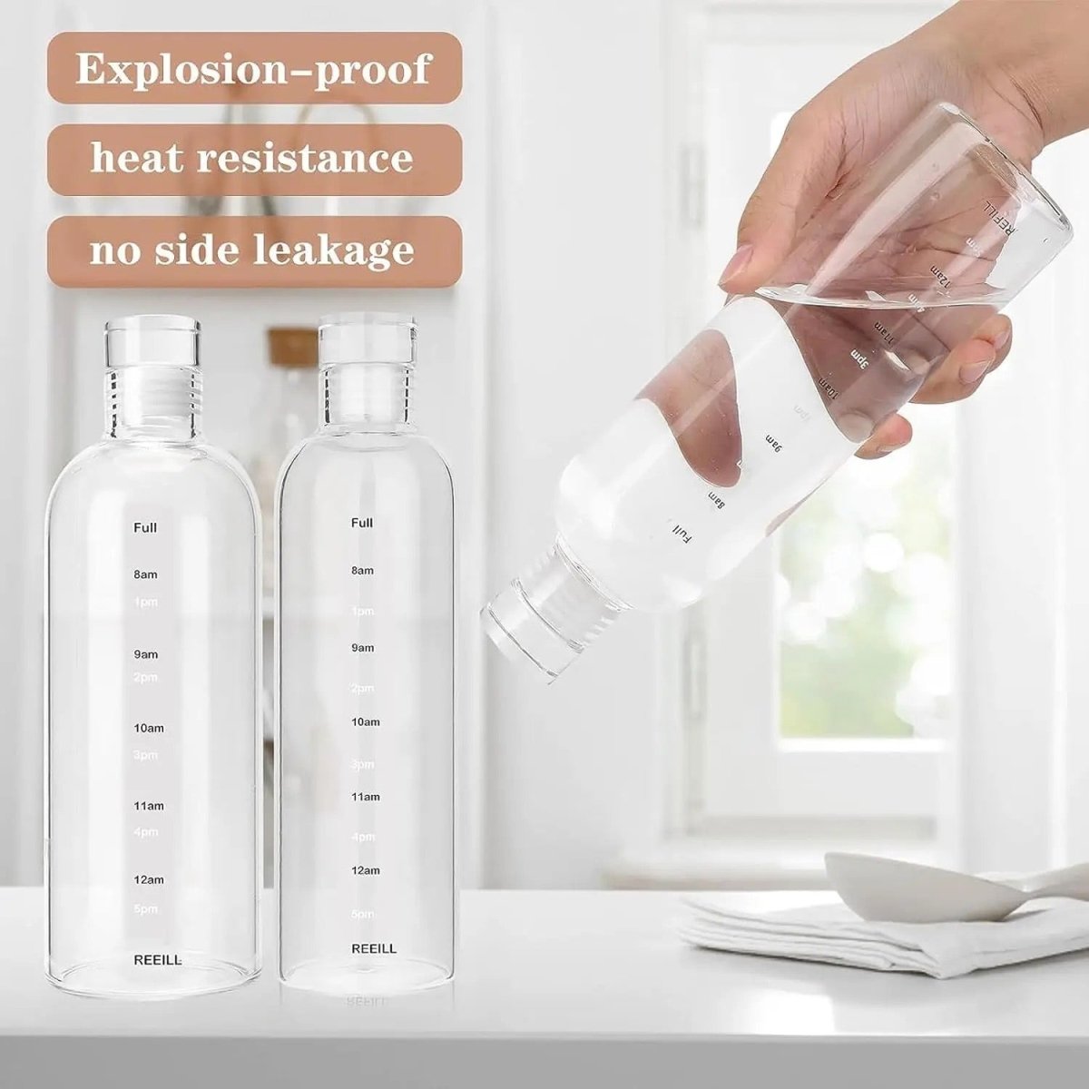 Danny Home Borosilicate Glass Bottle - 500ml - Style Phase Home