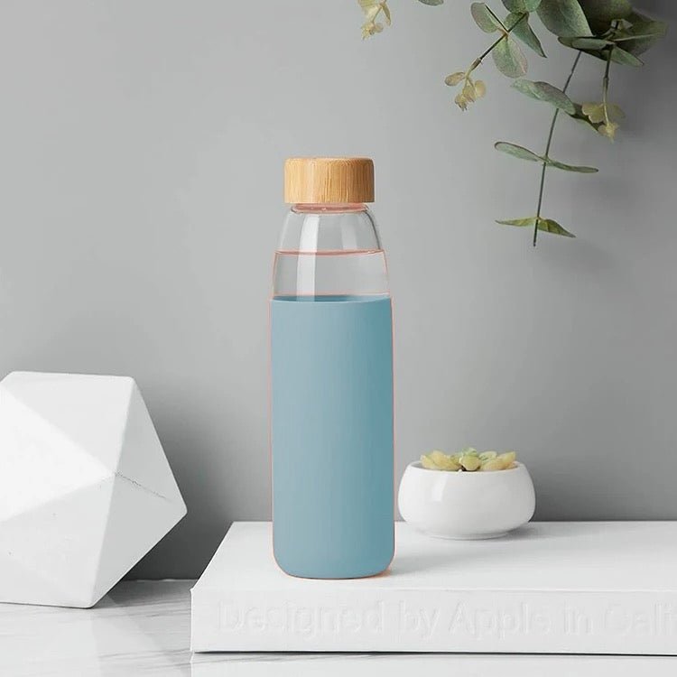 Danny Home Glass Bottle With Bamboo Lid - 550ml - StylePhase SA