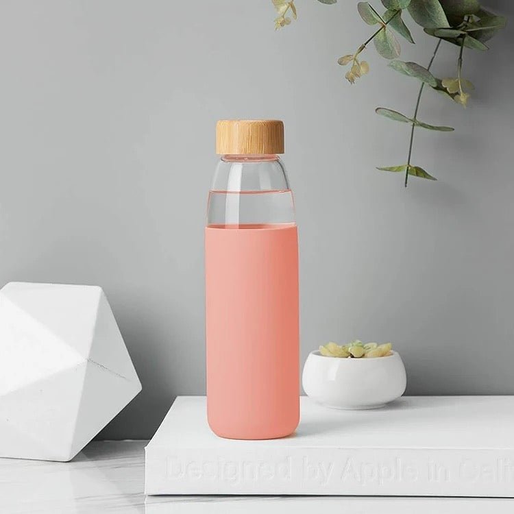 Danny Home Glass Bottle With Bamboo Lid - 550ml - StylePhase SA