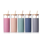 Danny Home Glass Bottle With Bamboo Lid & Straw - Style Phase Home