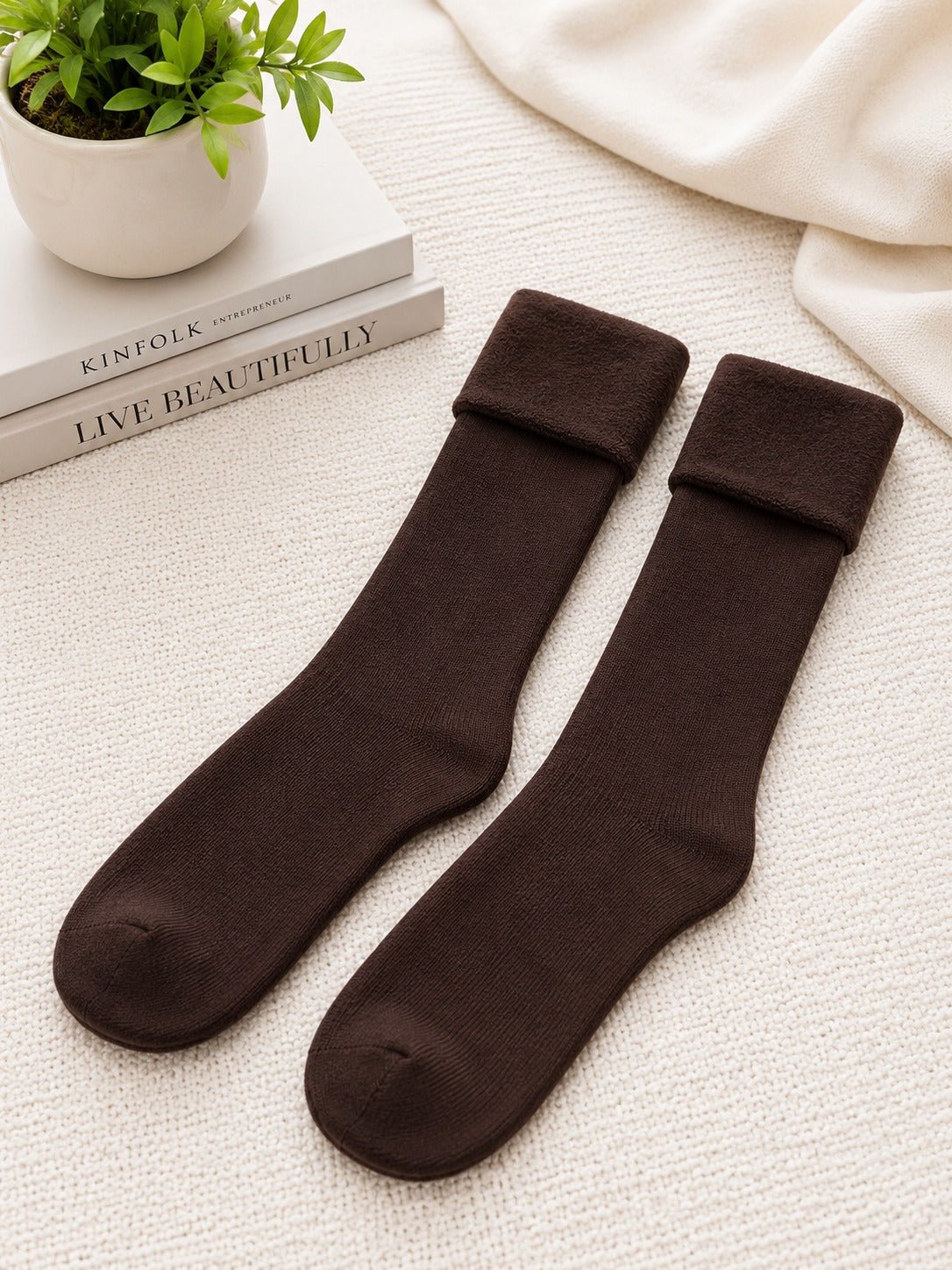 Dark Brown Rib 2 pairs Socks - StylePhase SA