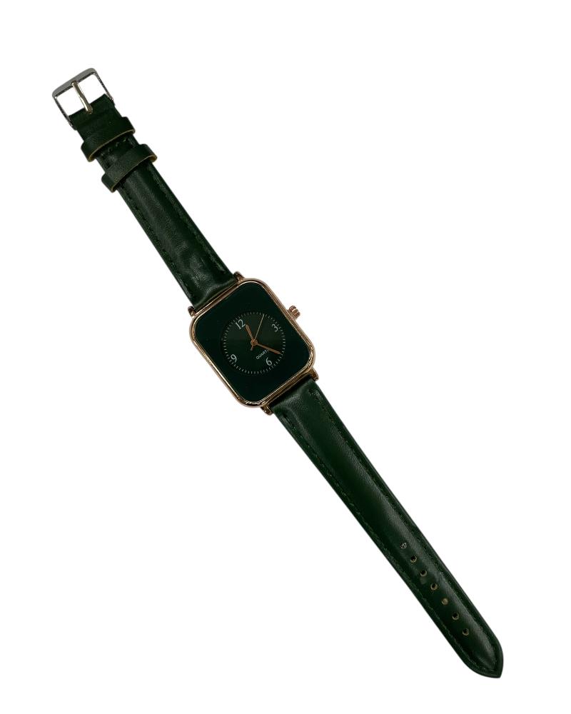 Dark Green PU Strap Watch - StylePhase SA