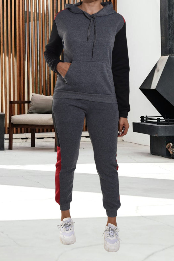 Dark Grey Fleece Tracksuit - StylePhase SA