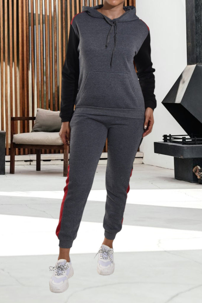 Dark Grey Fleece Tracksuit - StylePhase SA