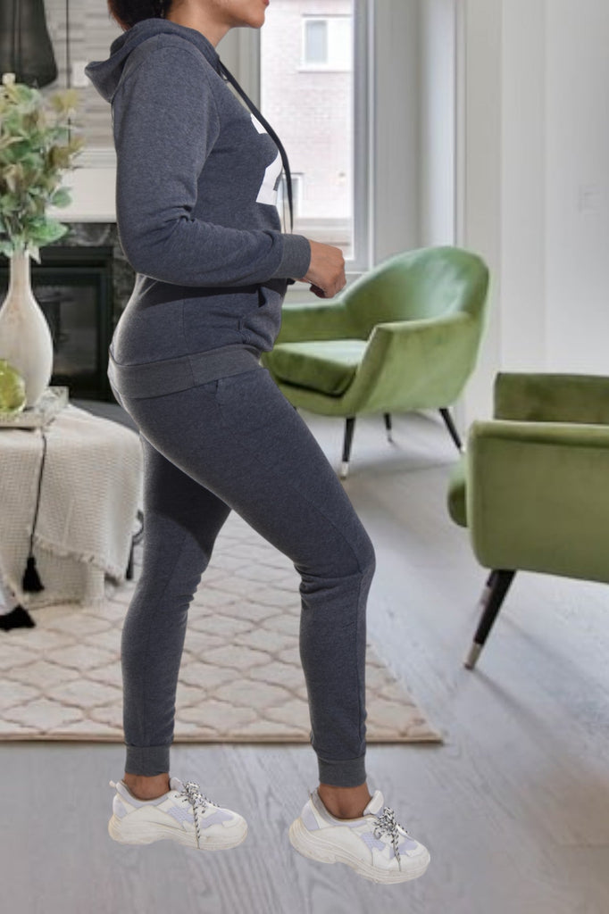 Dark Grey Graphic Tracksuit Set - StylePhase SA