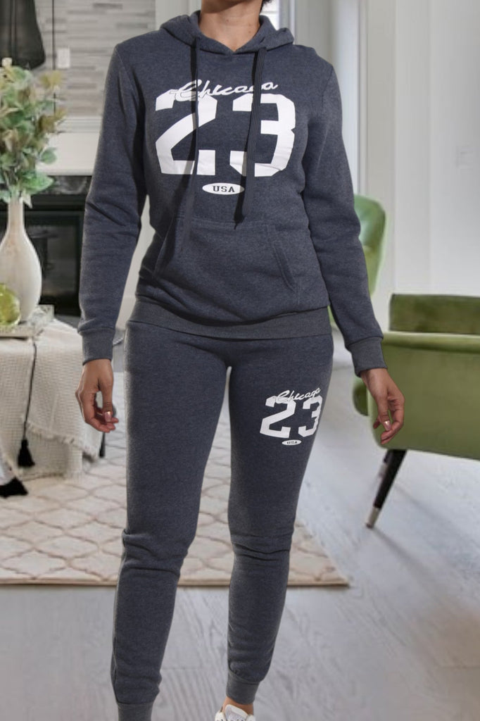 Dark Grey Graphic Tracksuit Set - StylePhase SA