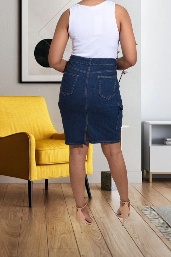 Denim Side Pocket Skirt - StylePhase SA