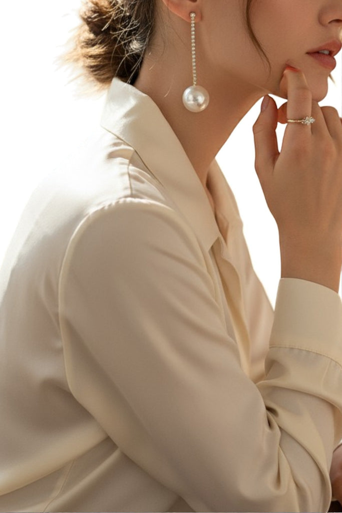 Diamante Pearl Drop Earrings - StylePhase SA