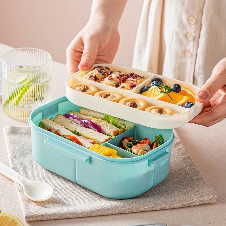 Double Layer Dual Compartment Bento Lunchbox - 1200ml - StylePhase SA