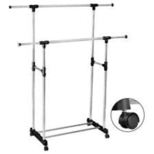 Double Pole Telescopic Clothes Rack - StylePhase SA