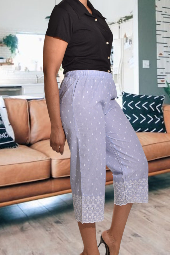 Elastic Embroidered Pants - StylePhase SA