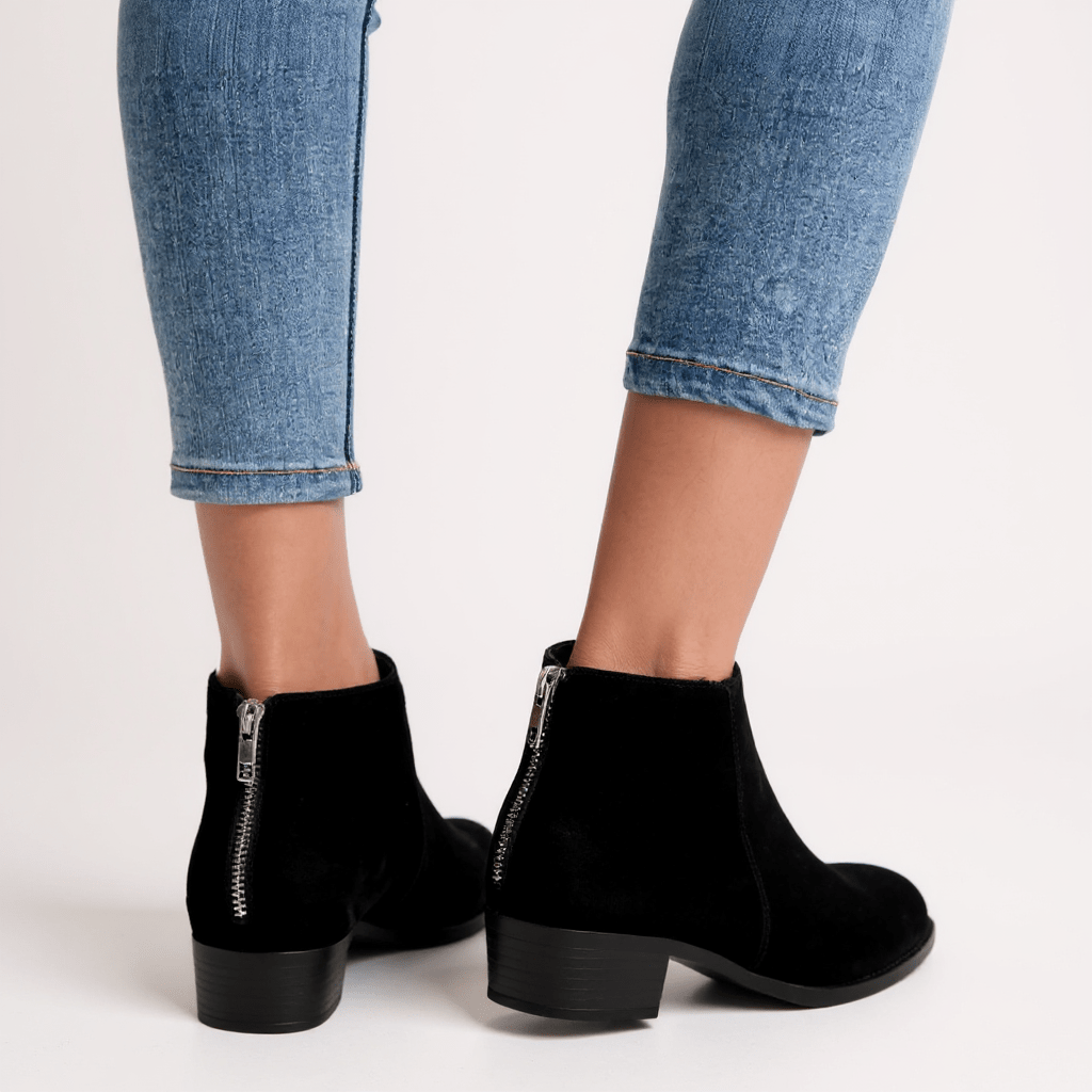 Elisha Black Velvet Boots - StylePhase SA