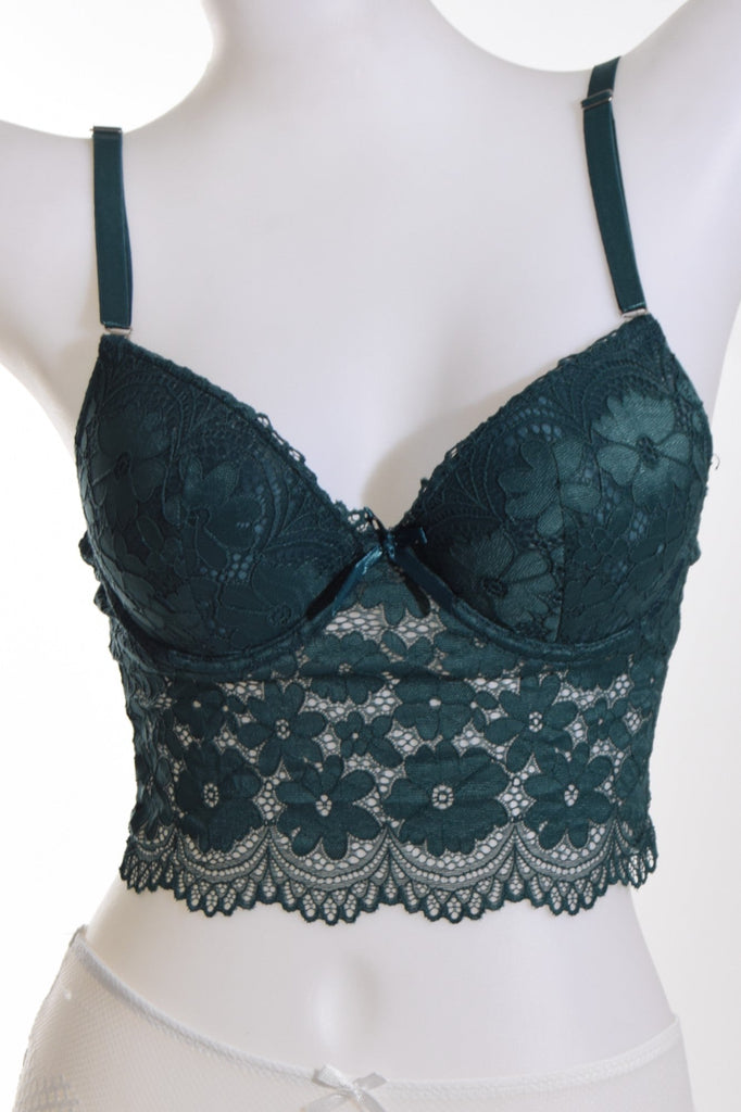 Emerald Floral Lace Bra Top - StylePhase SA