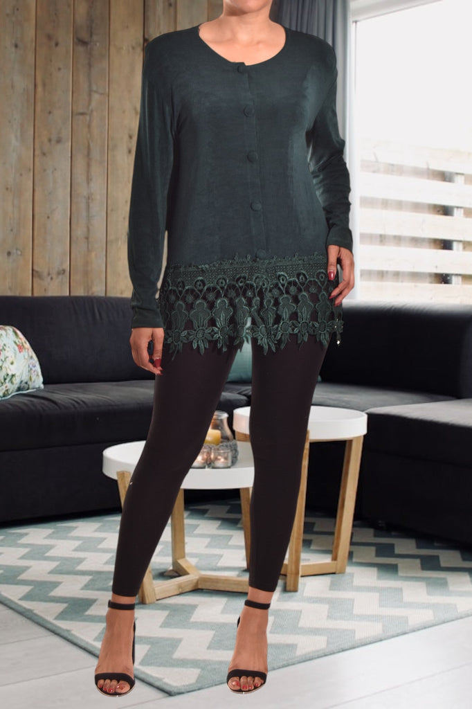 Emerald Long Sleeve Lace Top - StylePhase SA