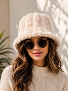 Faux Fur Cream Hat - StylePhase SA