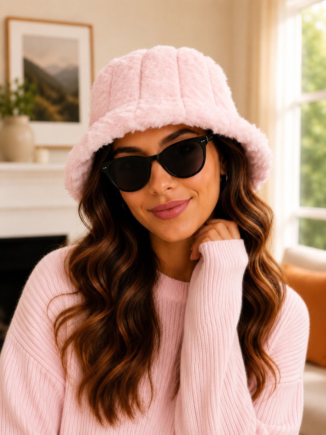 Faux Fur Pink Hat - StylePhase SA