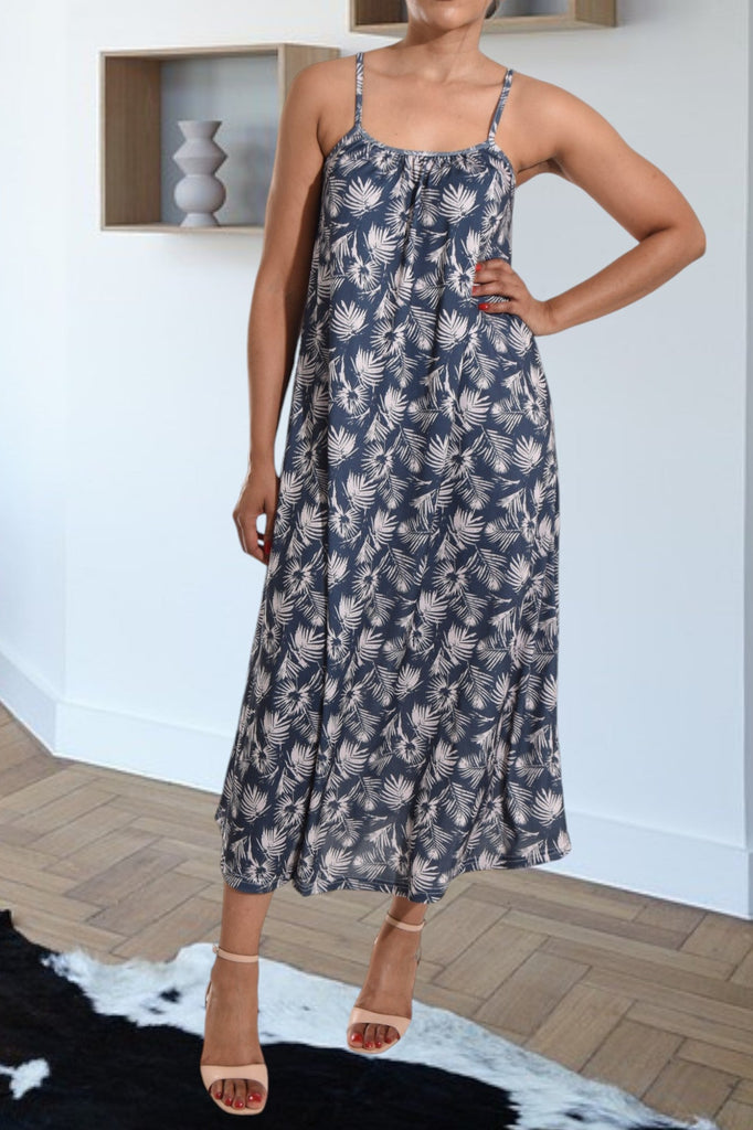 Fern Print Strappy Maxi Dress - StylePhase SA