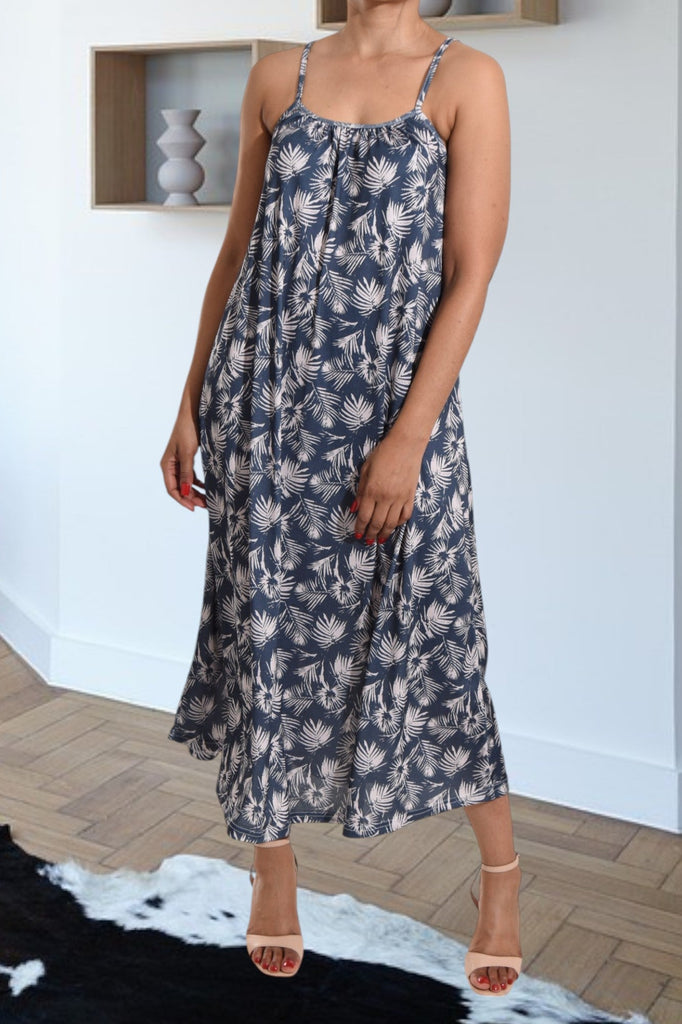 Fern Print Strappy Maxi Dress - StylePhase SA