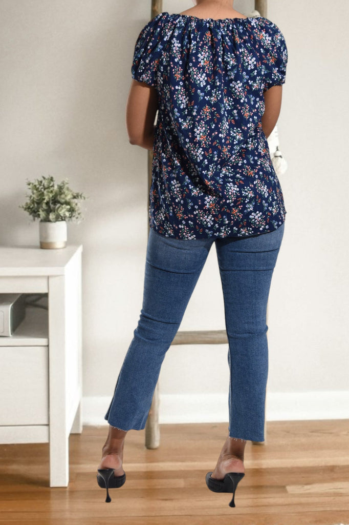 Floral Navy Blouse - StylePhase SA