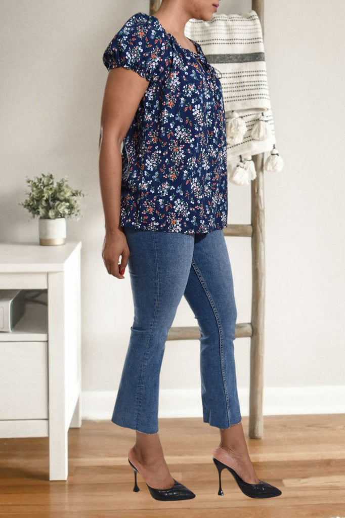 Floral Navy Blouse - StylePhase SA