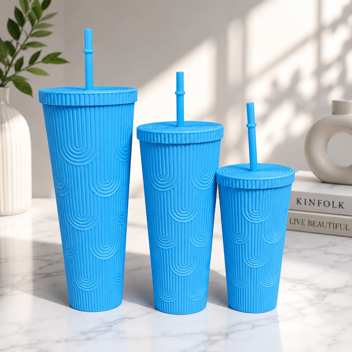 Geo Plastic Cup - Set of 3 - Home Phase