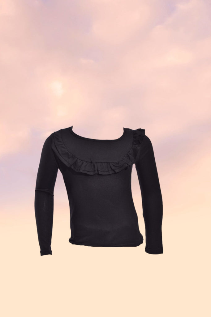 Girls Black Long Sleeve Top - StylePhase SA