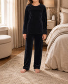 Girls Black Velour Pj Set - StylePhase SA