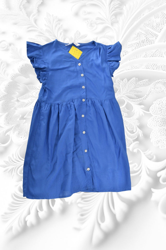 Girls Blue Button Dress - StylePhase SA