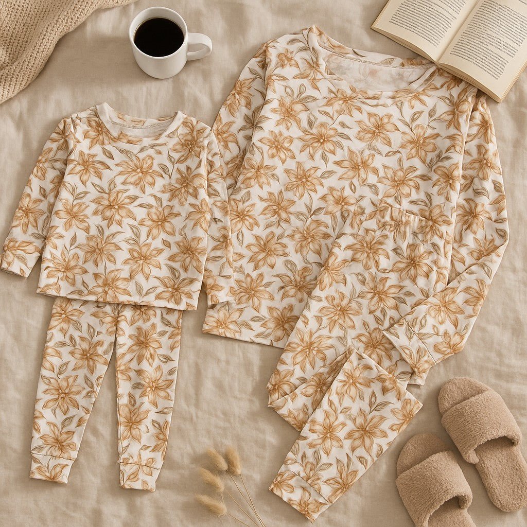 Girls Brown Floral Pj Set - StylePhase SA