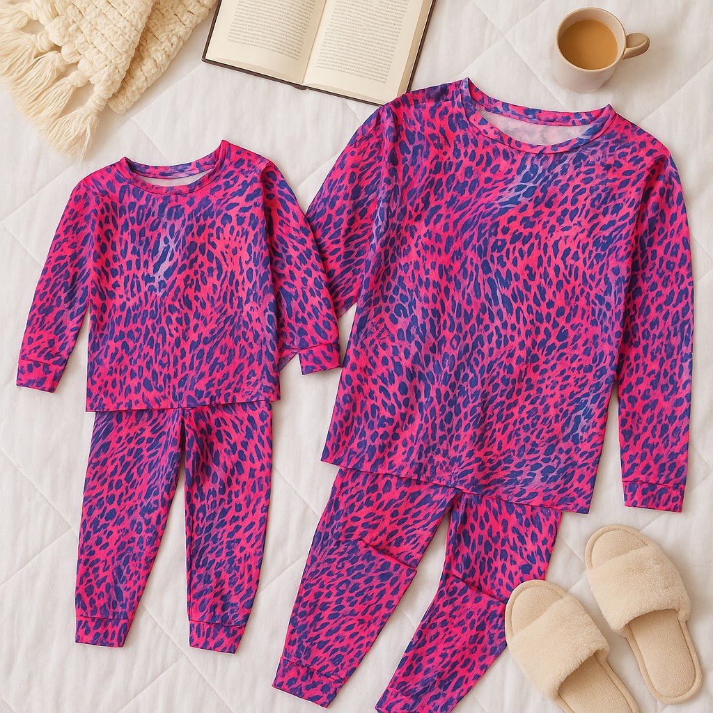 Girls Cerise Printed Pj Set - StylePhase SA
