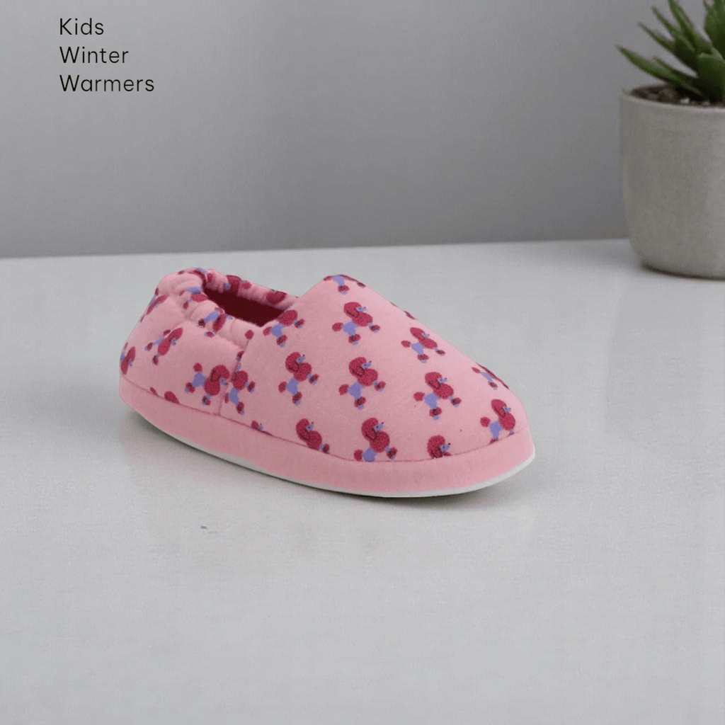 Girls Pink Poodle Slippers - StylePhase SA