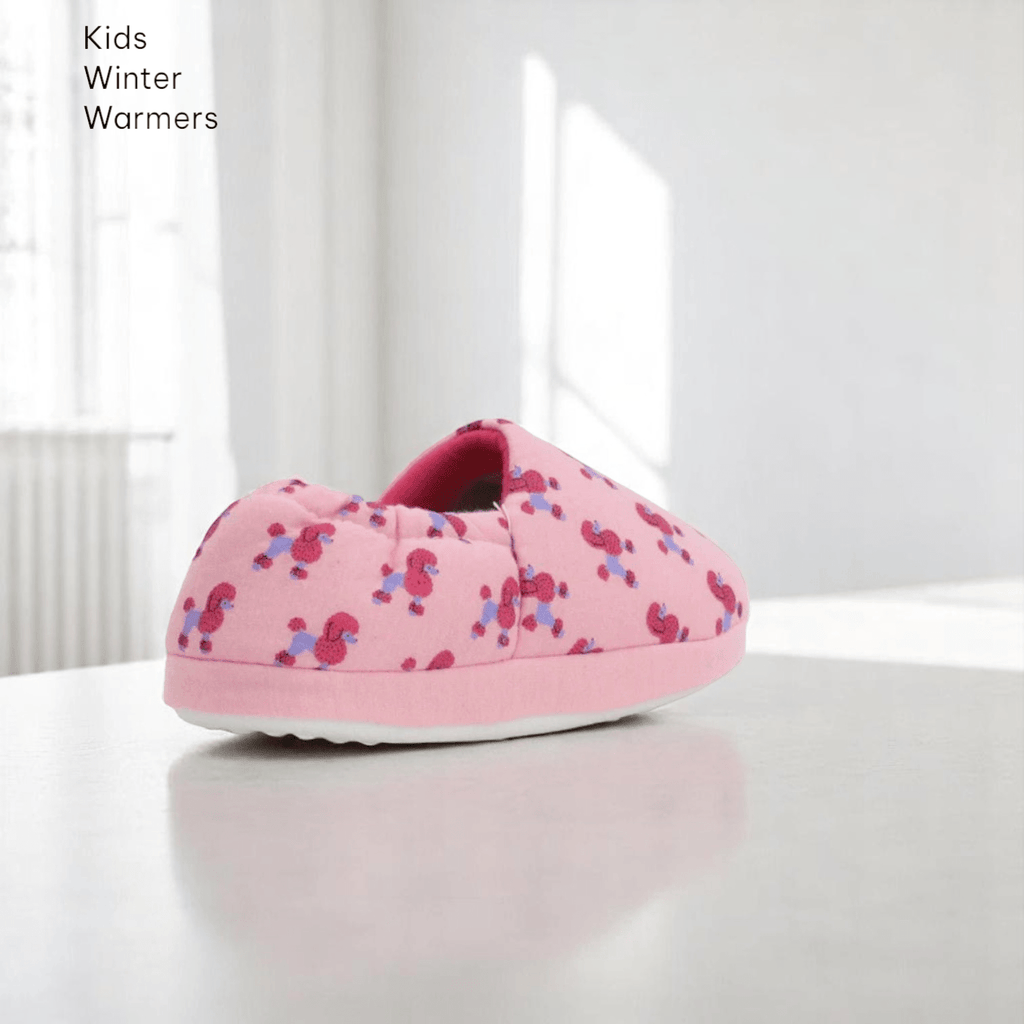 Girls Pink Poodle Slippers - StylePhase SA