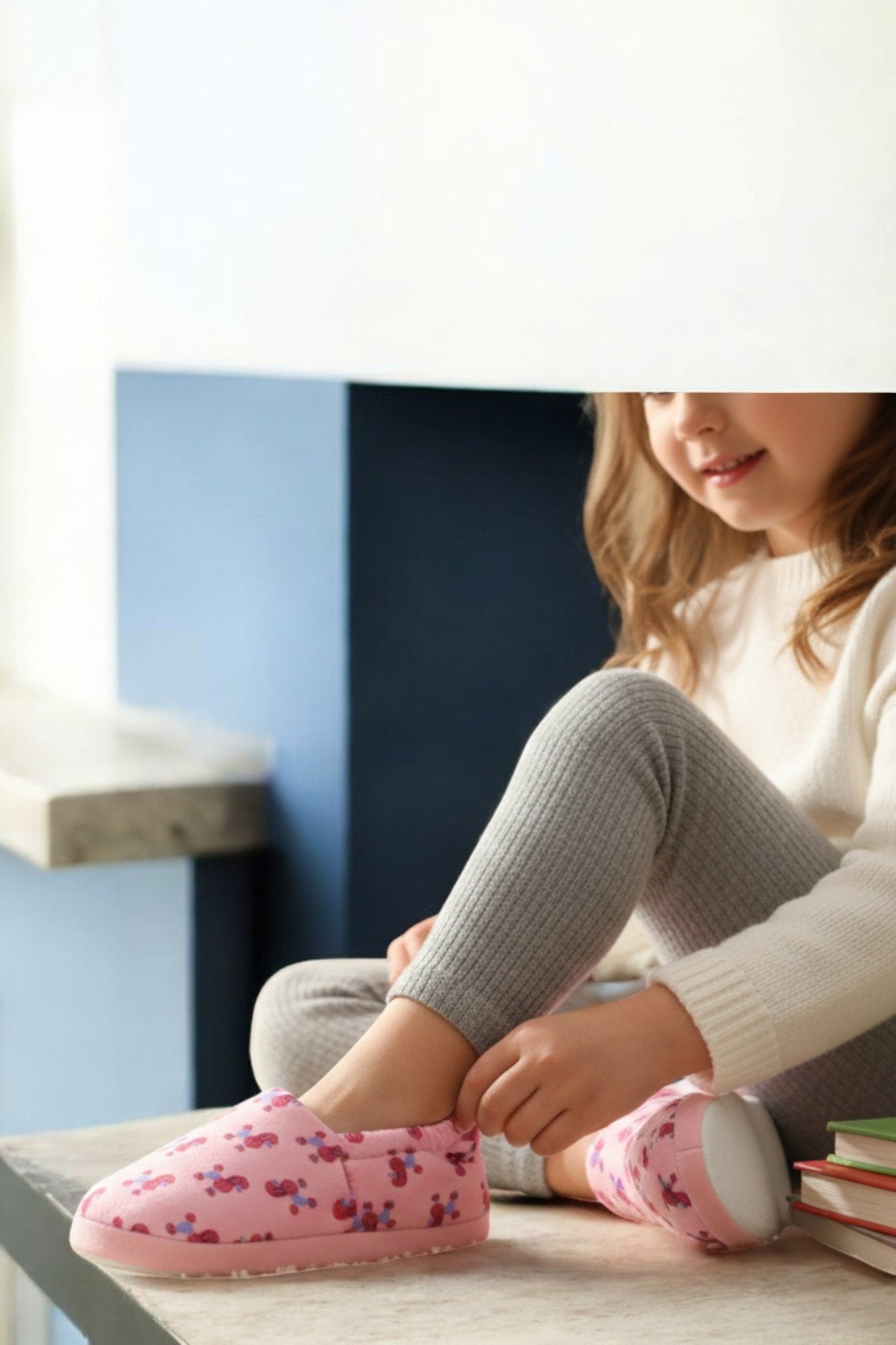 Girls Pink Poodle Slippers - StylePhase SA