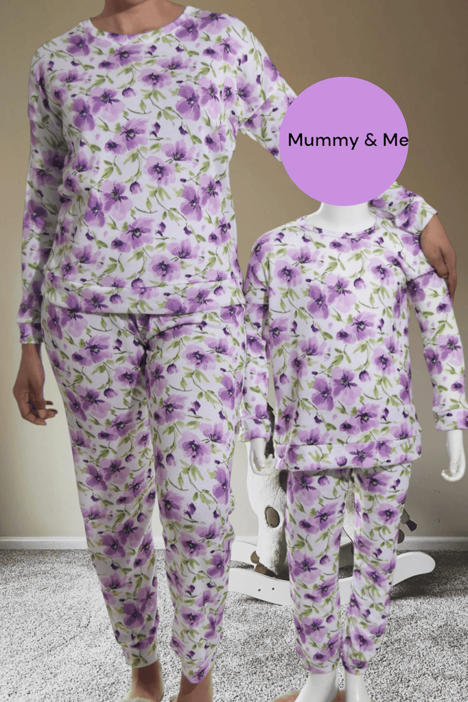 Girls Purple Floral Pj Set - StylePhase SA