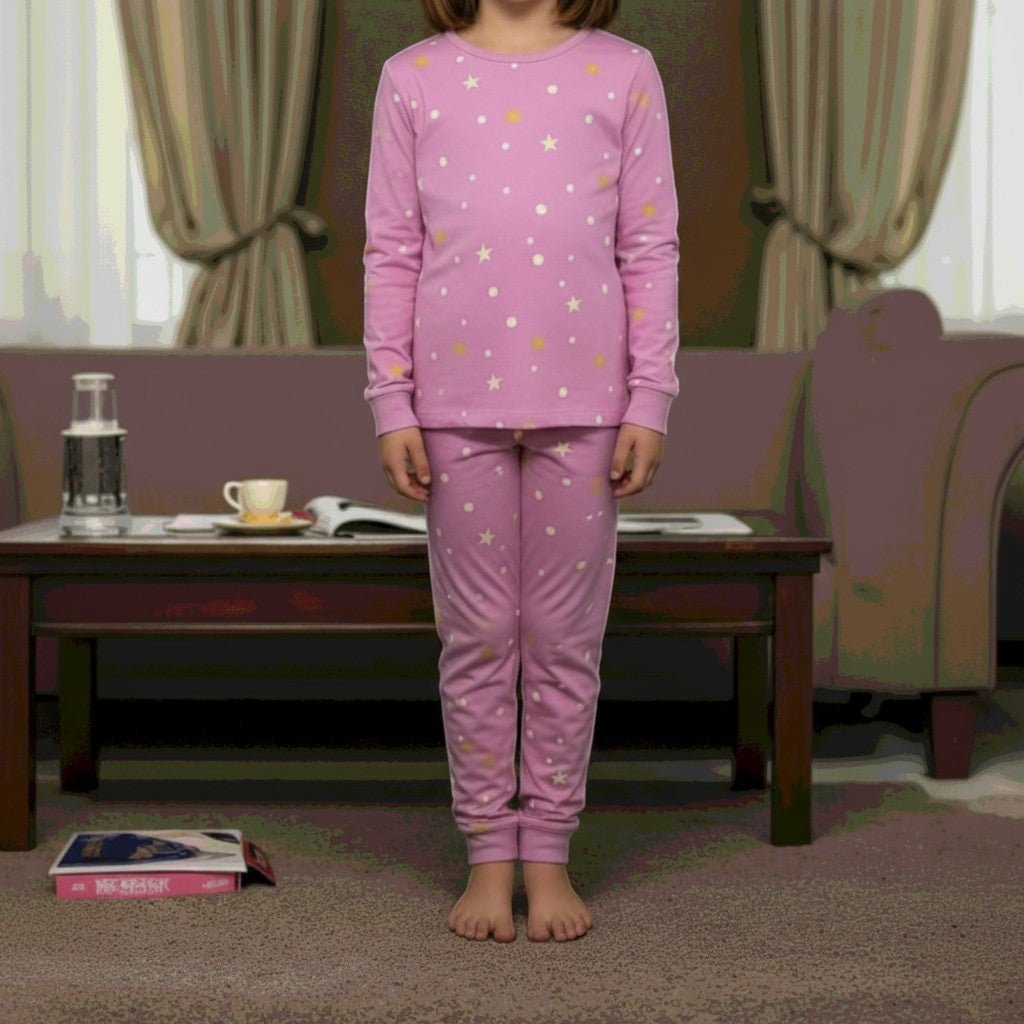 Girls Pyjama Set - Pink Stars - StylePhase SA