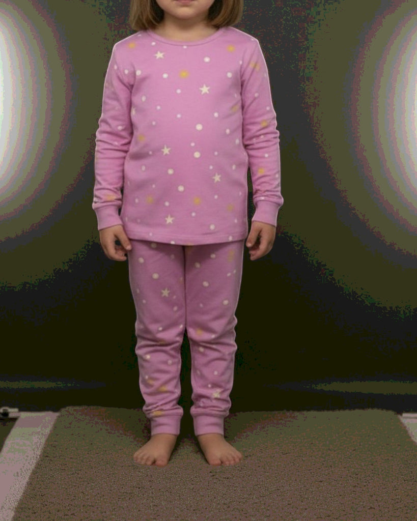 Girls Pyjama Set - Pink Stars - StylePhase SA