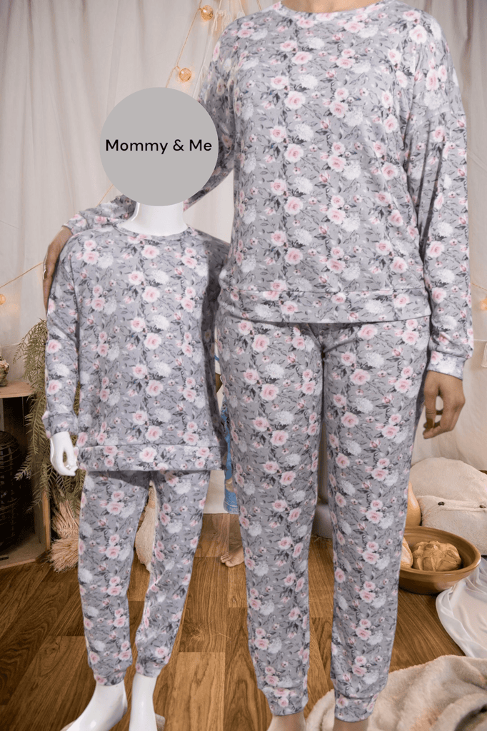 Girls Sage Flower Print Pj Set - StylePhase SA