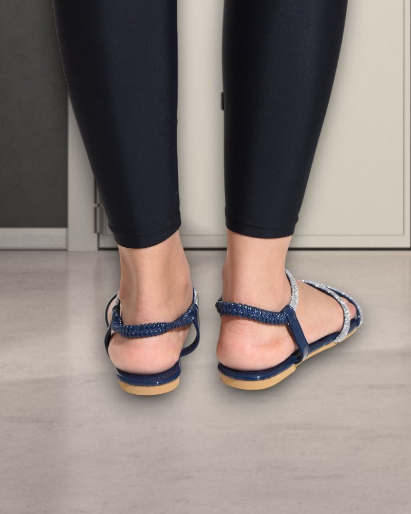 Glitter Straps Navy Sandal - StylePhase SA