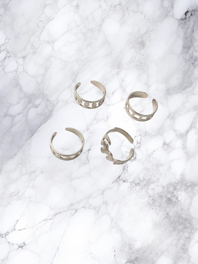 Gold And Silver Toe Ring Set - StylePhase SA
