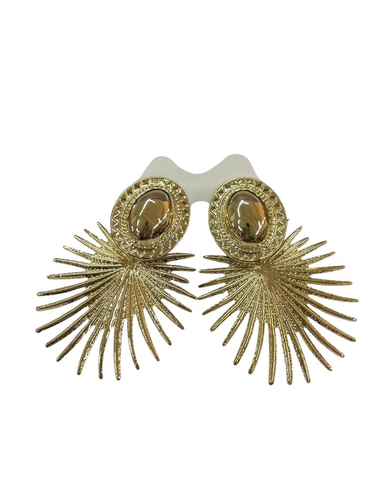 Gold Detailed Earrings - StylePhase SA