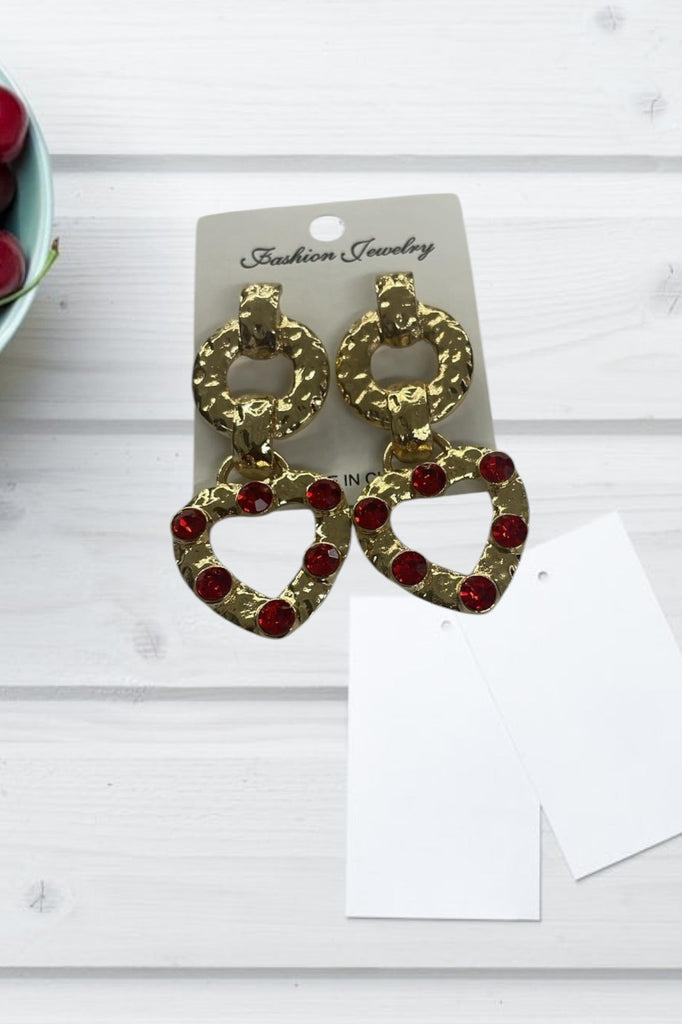 Gold Heart Earrings - StylePhase SA