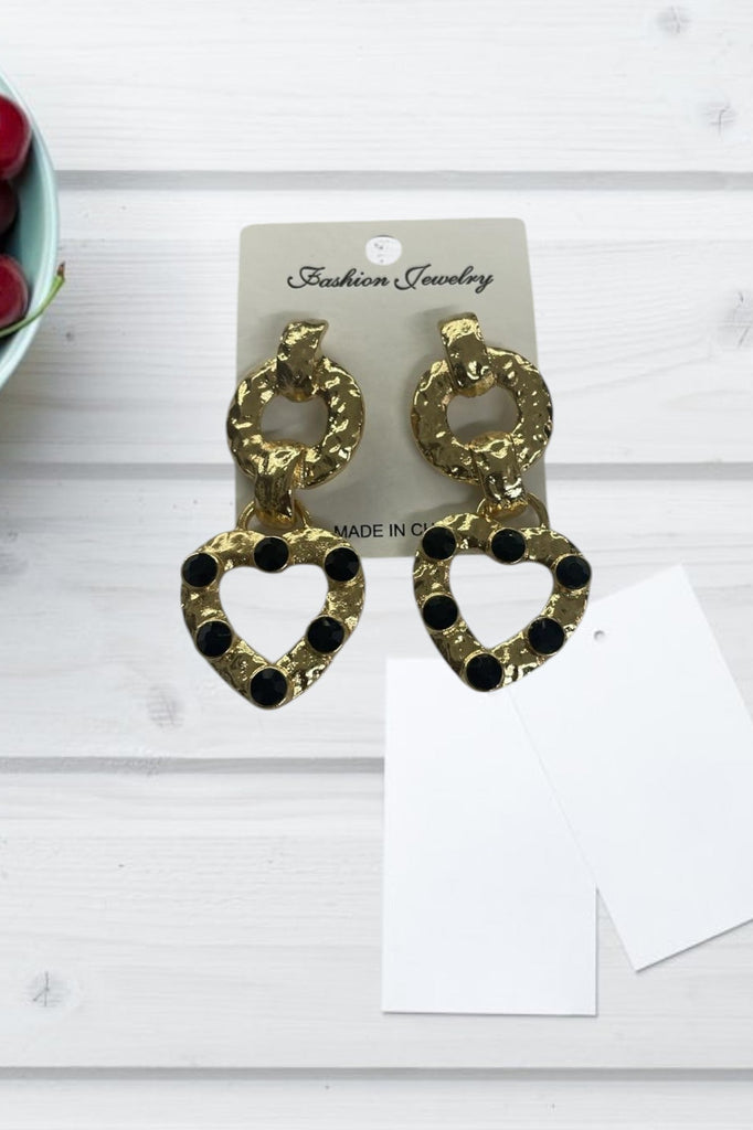Gold Heart Earrings - StylePhase SA
