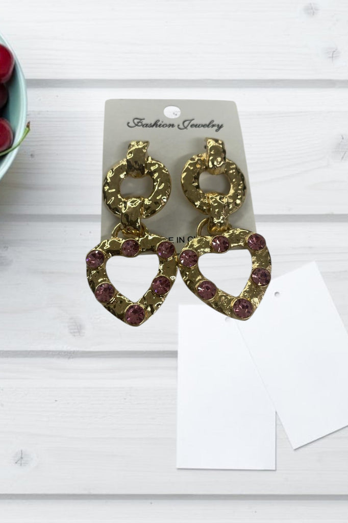 Gold Heart Earrings - StylePhase SA