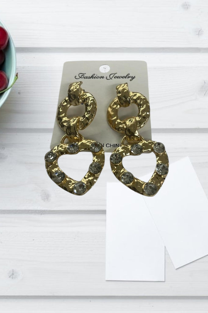 Gold Heart Earrings - StylePhase SA