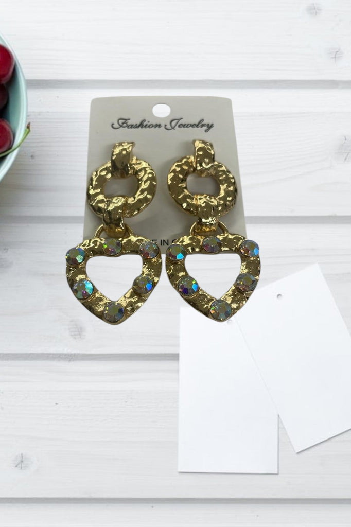 Gold Heart Earrings - StylePhase SA