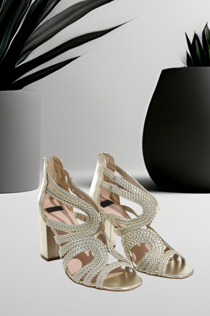 Gold Pattern Ankle Gladiator - StylePhase SA